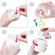 Large Travel Pill Organizer - Solid White