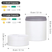 Large Travel Pill Organizer - Solid White