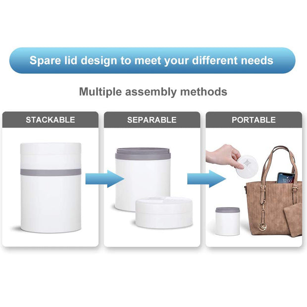 Large Travel Pill Organizer - Solid White