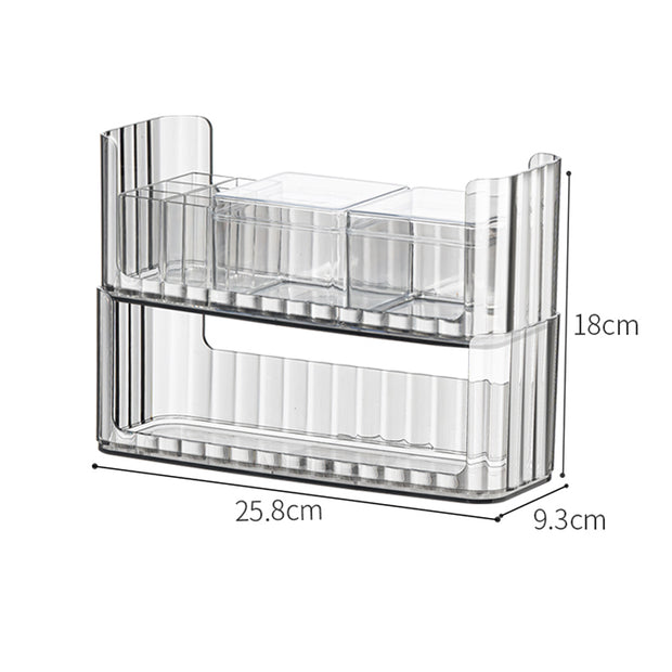 Stackable Cosmetic Organizer - Transparent Grey
