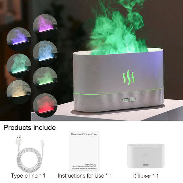 Flame Light Aroma Diffuser - White