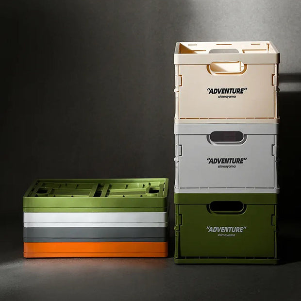 Foldable Stackable Storage Box - Cement Grey
