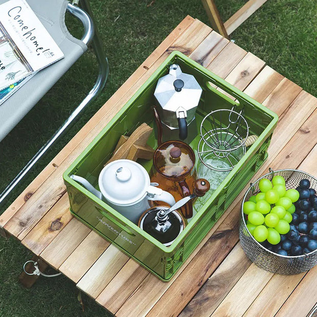 Foldable Stackable Storage Box - Olive Green