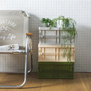 Foldable Stackable Storage Box - Cement Grey
