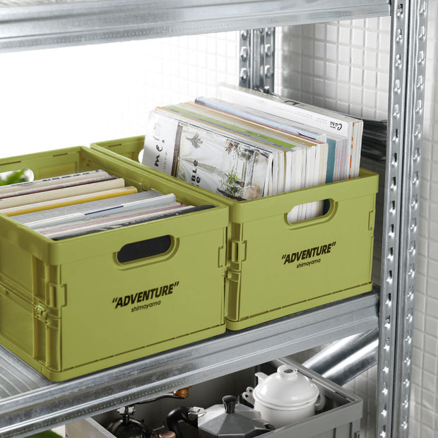 Foldable Stackable Storage Box - Olive Green