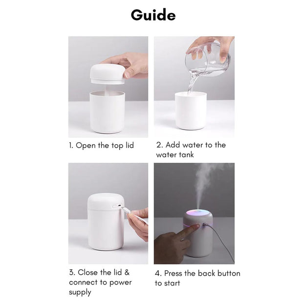 Colorful Mini Humidifier - 300ml