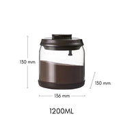 Airtight Coffee Beans Glass Container - 1200ml