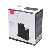 Black Marble Knives & Utensil Holder