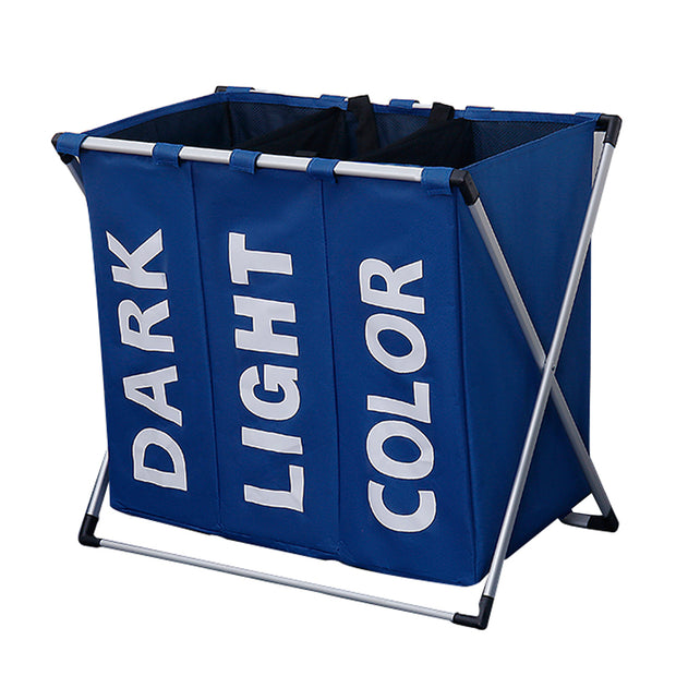 Blue Oxford 3 Compartments Laundry Rack