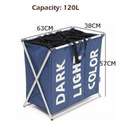 Blue Oxford 3 Compartments Laundry Rack Size