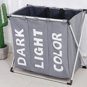 Grey Oxford 3 Compartments Laundry Rack Display