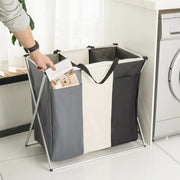 3 Compartments Laundry Rack Back Pocket