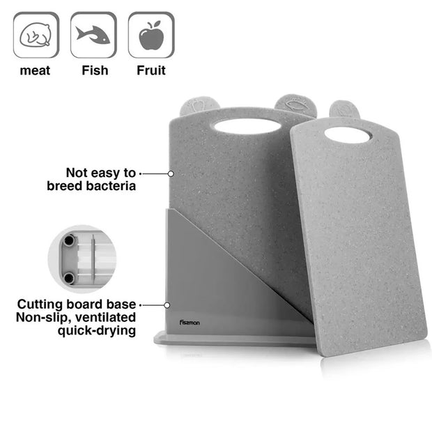 3pcs Chopping Board with Stand
