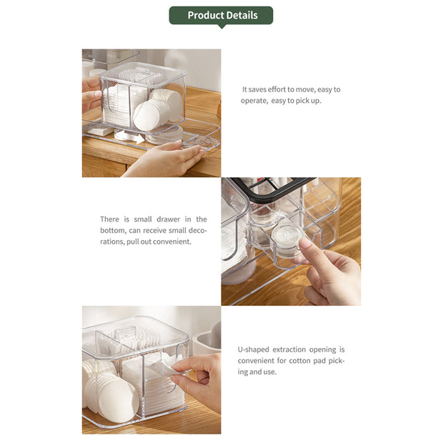 4pcs Stackable Cosmetic Organizer