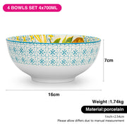 CAPRI 4pcs Porcelain Bowl Set