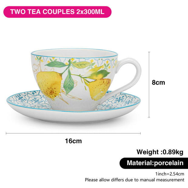 CAPRI 2pcs Porcelain Cup & Saucer Set