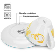 CAPRI 2pcs Porcelain Cup & Saucer Set