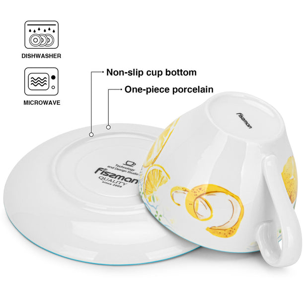 CAPRI 2pcs Porcelain Cup & Saucer Set