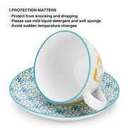 CAPRI 2pcs Porcelain Cup & Saucer Set