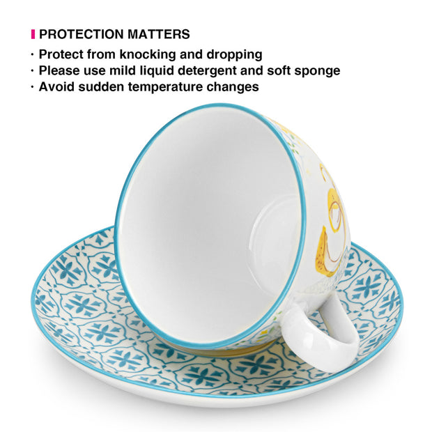 CAPRI 2pcs Porcelain Cup & Saucer Set