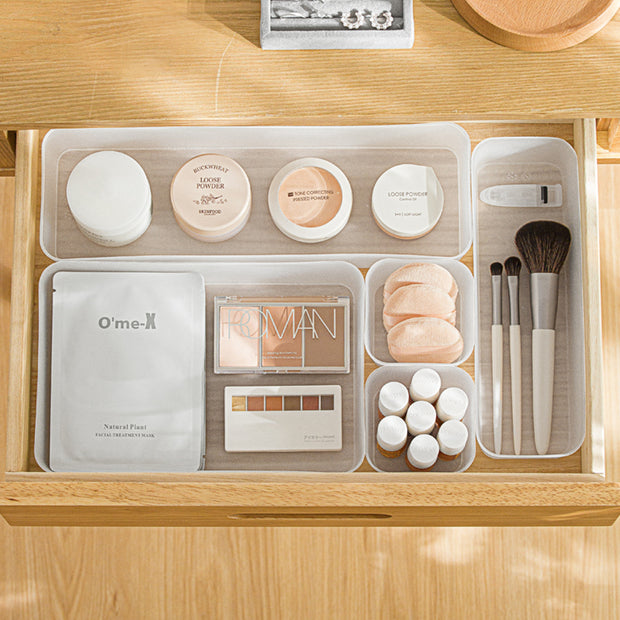 6pcs Transparent Drawer Organizer