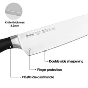 6pcs Knives & Scissors with Black Marble Stand Set