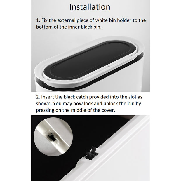 Khaki Slim Bin (9L) Installation