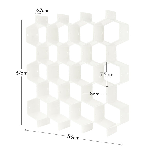 Honeycomb Drawer Divider - White