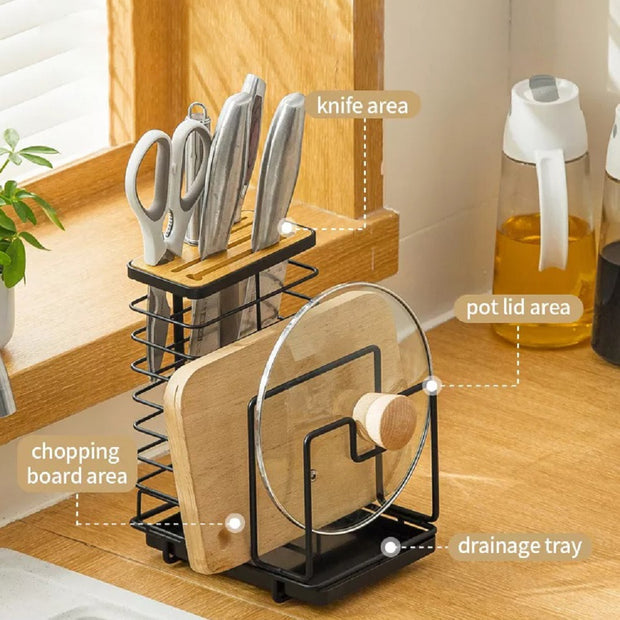 Kitchenware Accessories Holder - Black