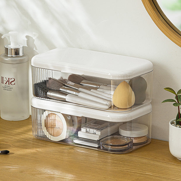 Desktop Cosmetic Storage Box - White