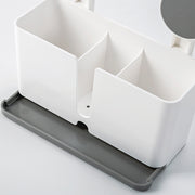 Bathroom Holder with Drainer Tray (Stick On) Removable