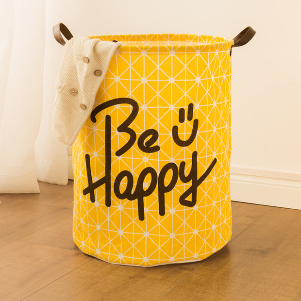 Be Happy Laundry Basket with Clothes