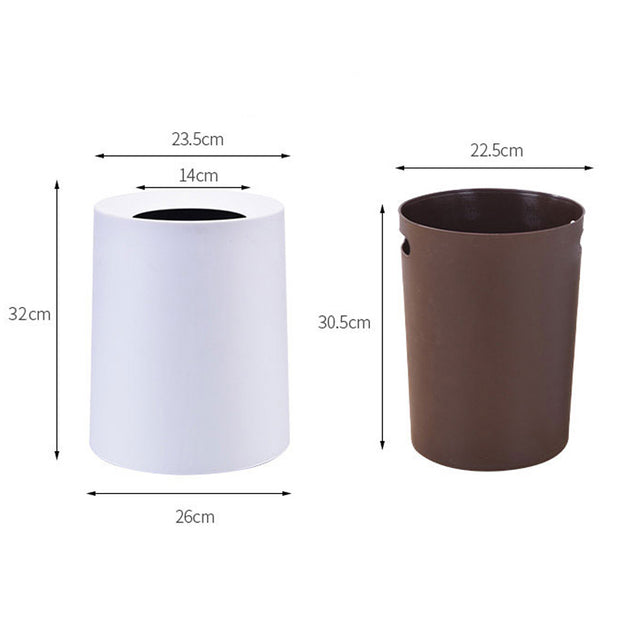 White Large Matte Thrash Bin (12L) Size