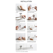 Double Towel Rod Holder (Stick On) Installation