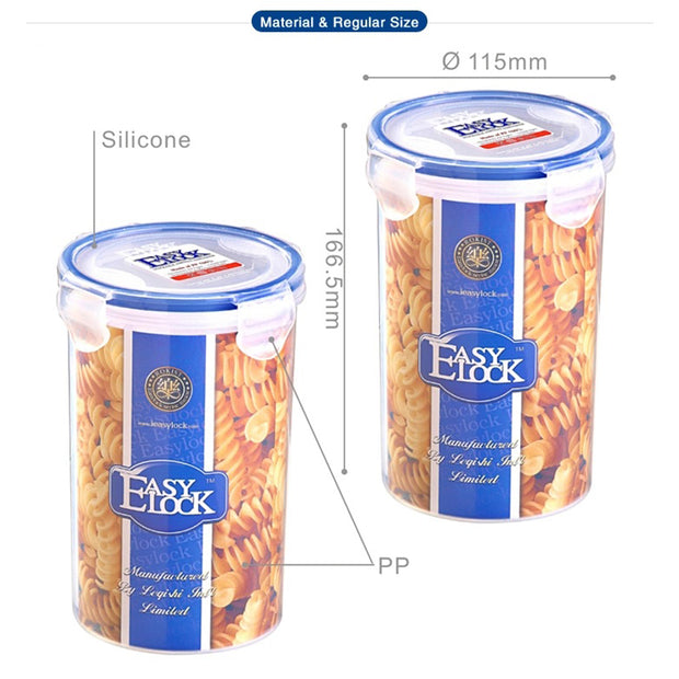 Tall Plastic Food Container - 1000ml x 2pcs