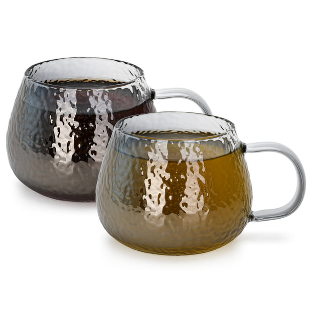 2pcs Heat Resistant Glass Cup - Grey