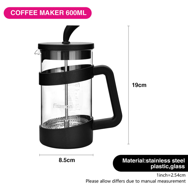 Buy Sipologie Classic French Press Coffee Maker for Home, 600ml