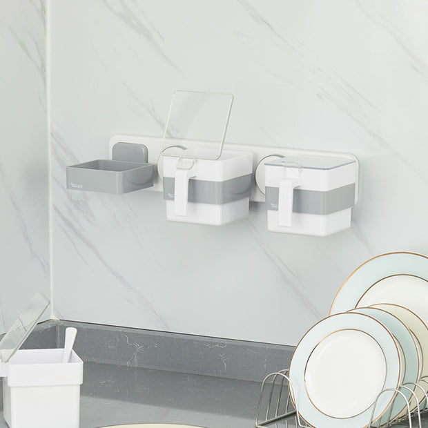 Suction 3pcs Kitchen Condiment Set