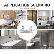 Suction Corner Shower Caddy with Hooks