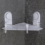 Suction Corner Shower Caddy with Hooks