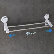 Suction Double Towel Bar with 2 Hooks