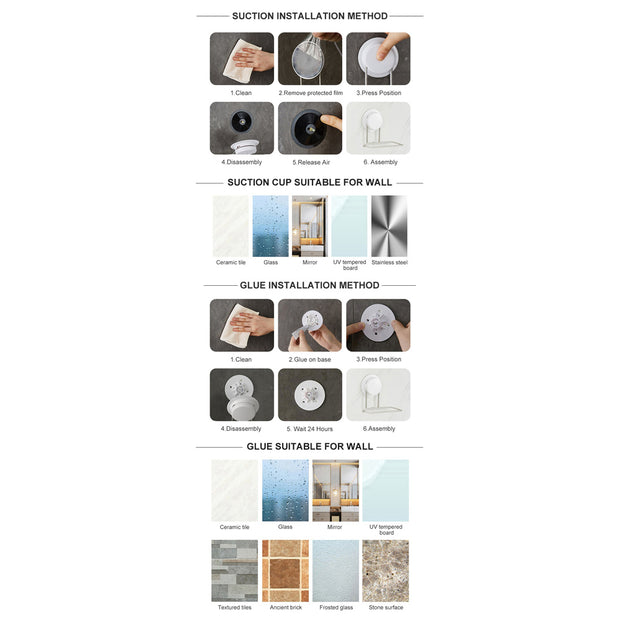 Suction Hand Towel & Toilet Paper Holder