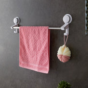 Suction Single Towel Bar with 2 Hooks