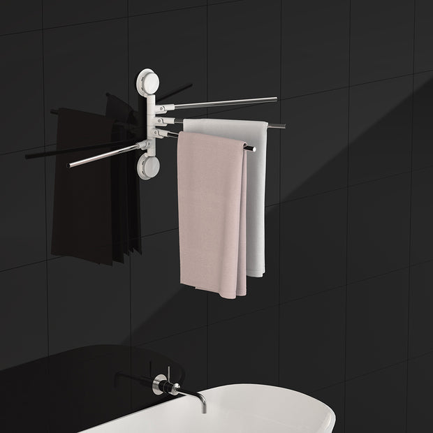 Suction Towel Bar with 4 Swing Arms