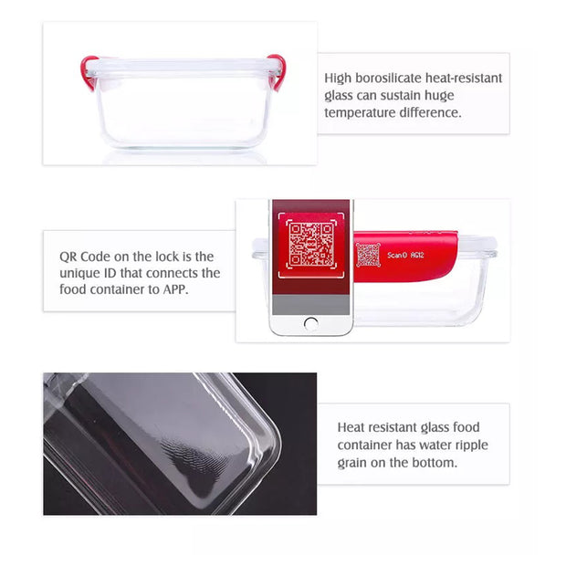 Smart Track Glass Food Container 640ml x 2pcs
