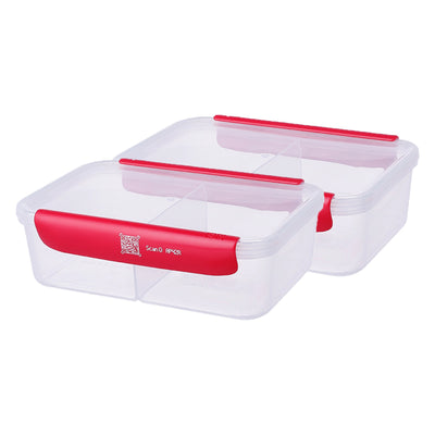 Smart Track Plastic Food Container - 1150ml x 2pcs