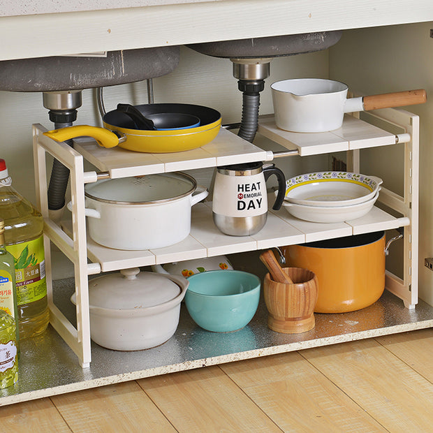 Multipurpose Kitchen Sink Rack (Flat Plates) Under Sewage Pipes