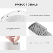 Sponge Soap Dispenser with Side Holder - White