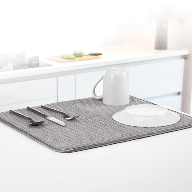 Dish Drying Mat Pebble, White Magic