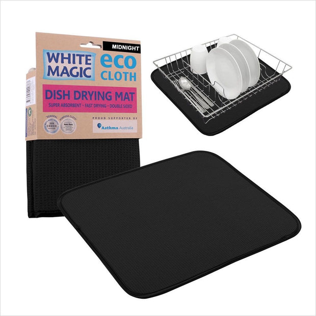 White Magic Dish Drying Mat - Midnight